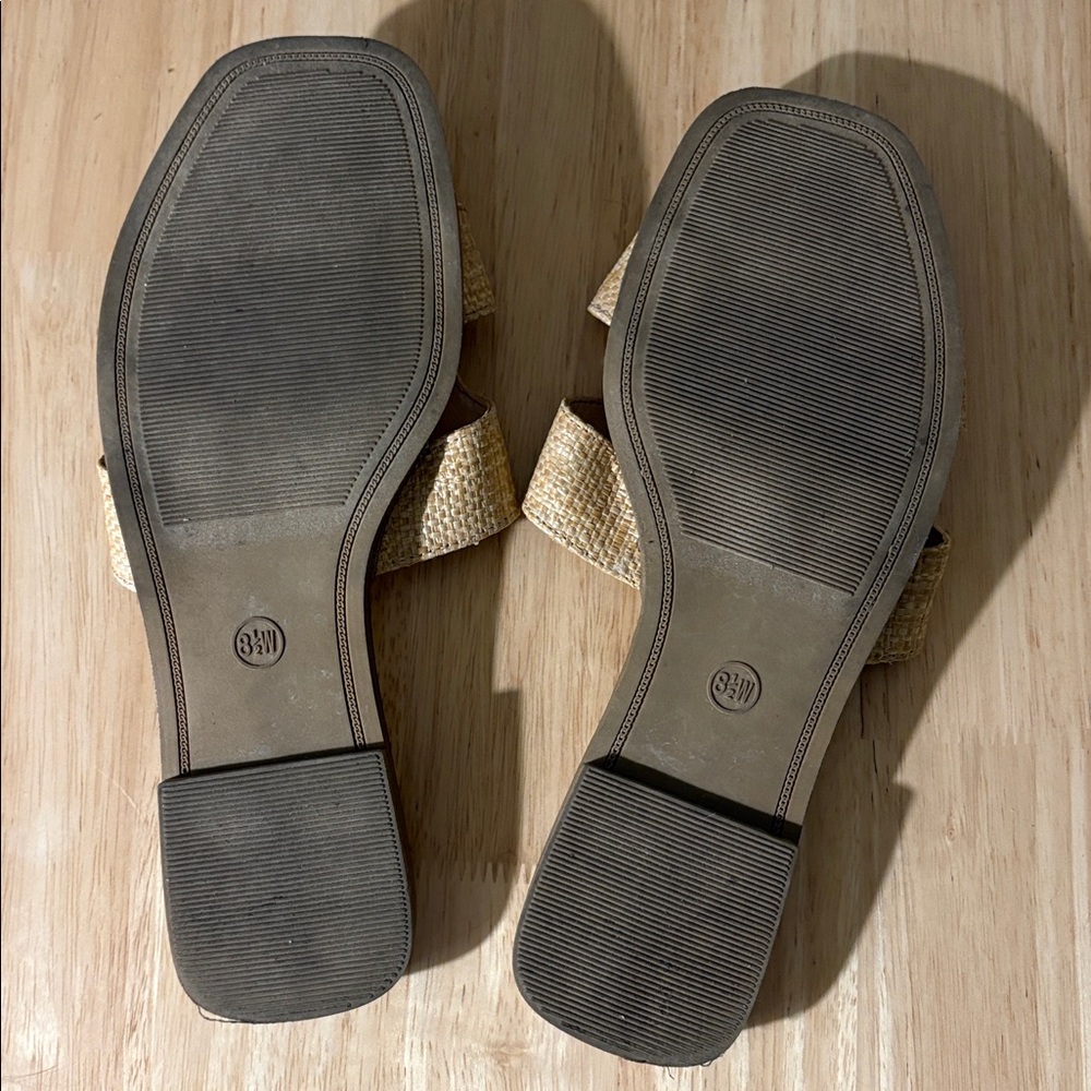 Nina wide width sandals, size 8.5W in natural - Picture 2 of 2